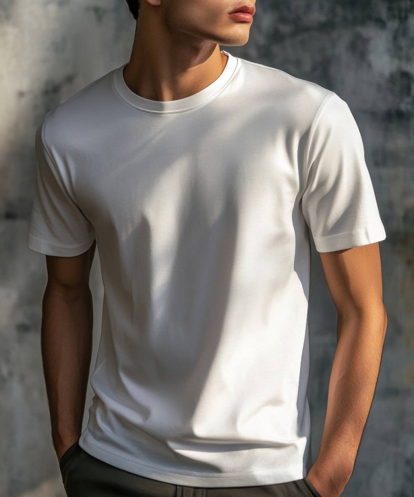 투톤 체크 티셔츠